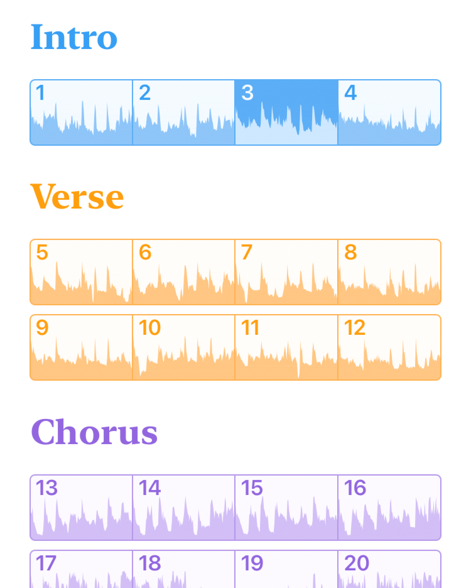 All structure song view