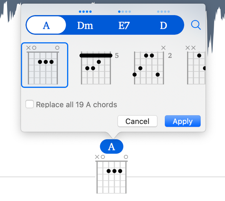 Mac choose chord